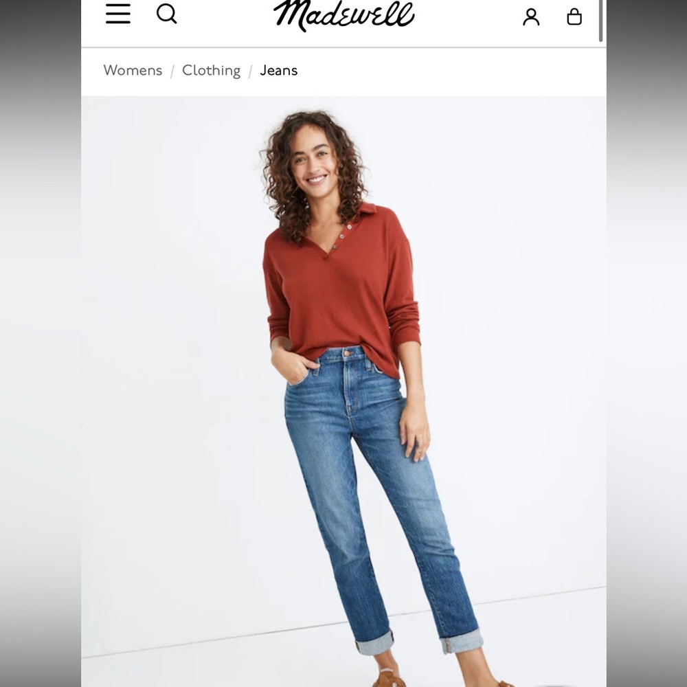Madewell jeans high rise slim boyfriend